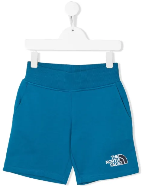 The North Face Kids logo-print cotton track shorts 