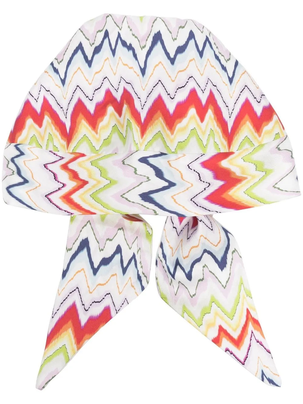 

Missoni sombrero de seda con motivo en zigzag - Blanco