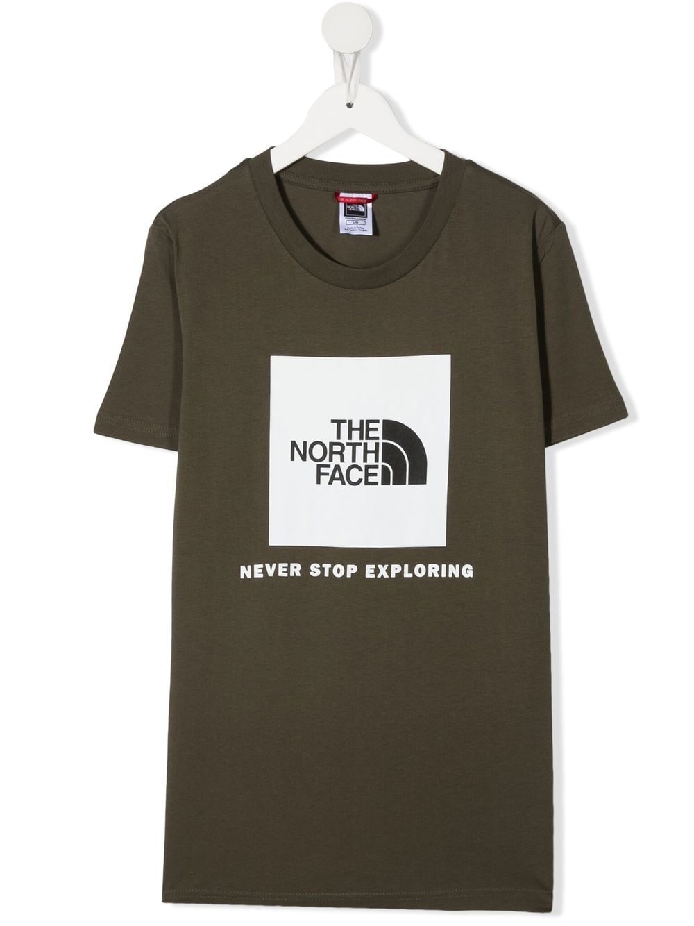 The North Face Teen Logo Print T-shirt In Green