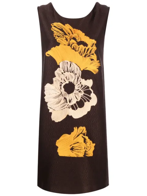 Ferragamo embroidered-floral detail dress