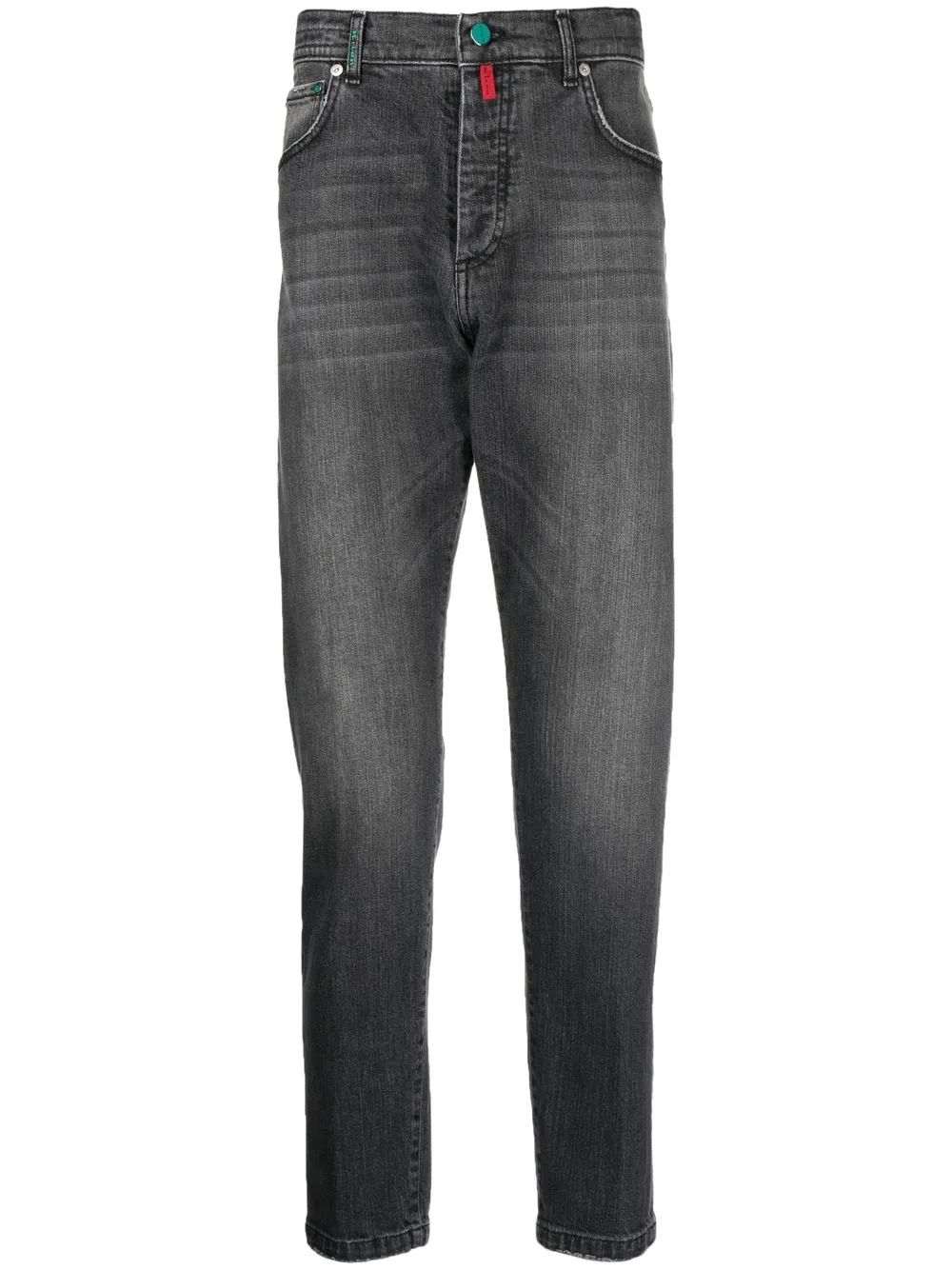 

Kiton jeans con tiro alto - Negro