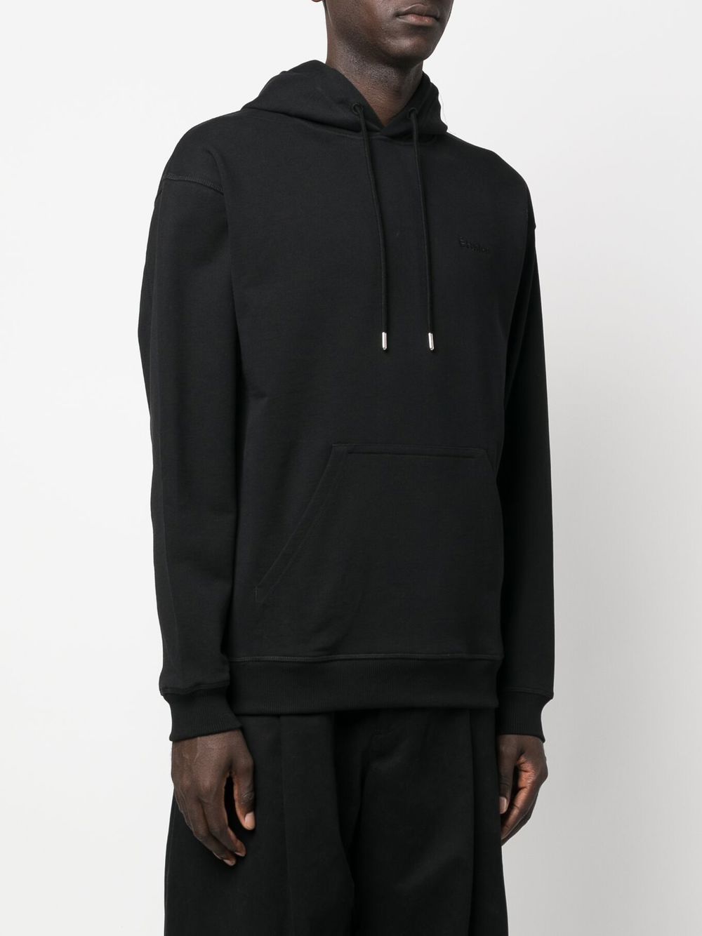 Shop Etudes Studio National Logo-embroidered Hoodie In Schwarz