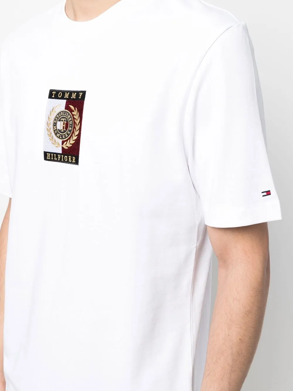 Tommy Hilfiger logopatch Cotton Tshirt Farfetch