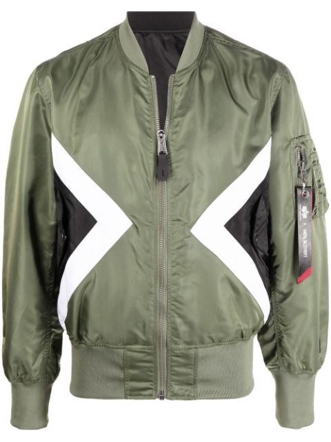 Alpha Industries - contrasting panel-detail bomber jacket