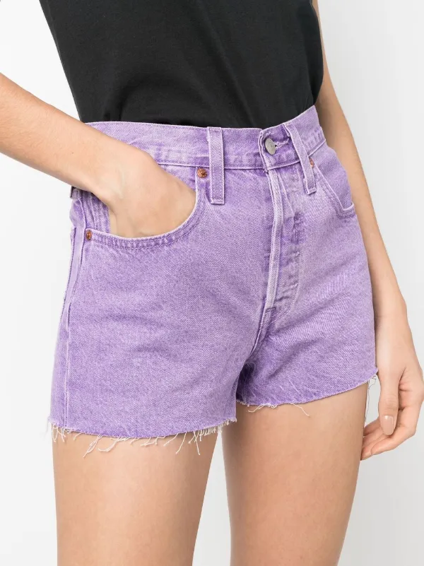 Levi's raw-hem Denim Shorts - Farfetch