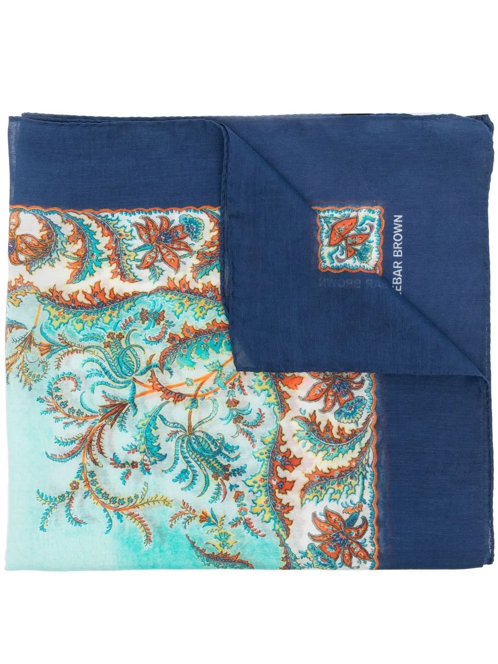 

Orlebar Brown Tasso Prairie paisley scarf - Blue