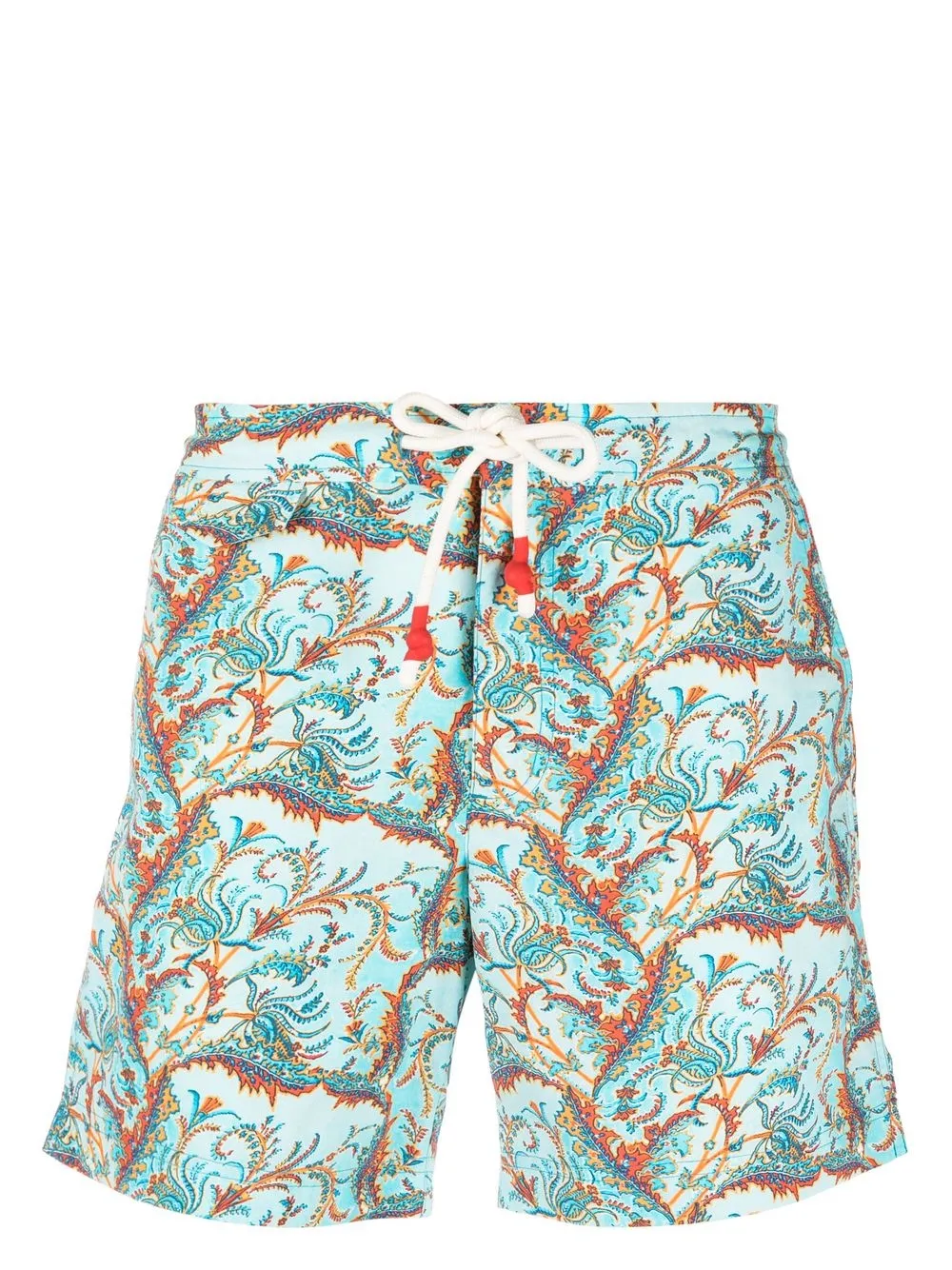 

Orlebar Brown shorts de playa con estampado de cachemira - Azul