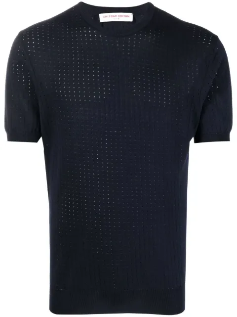 Orlebar Brown pointelle-design short-sleeved T-shirt
