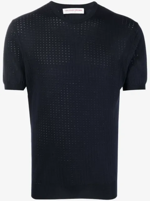 Orlebar Brown playera con diseño calado
