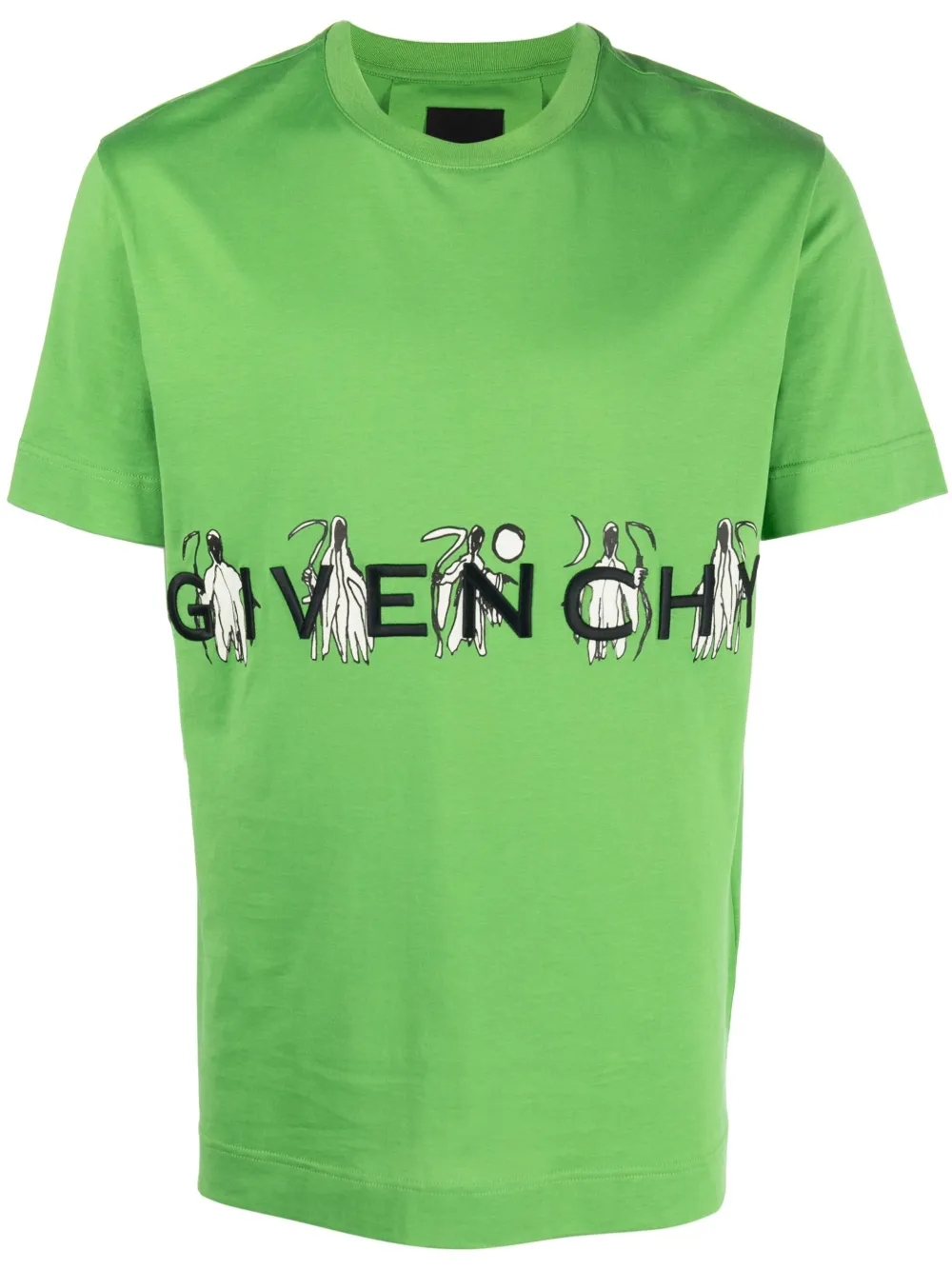 GIVENCHY X JOSH SMITH REAPER LOGO-EMBROIDERED T-SHIRT