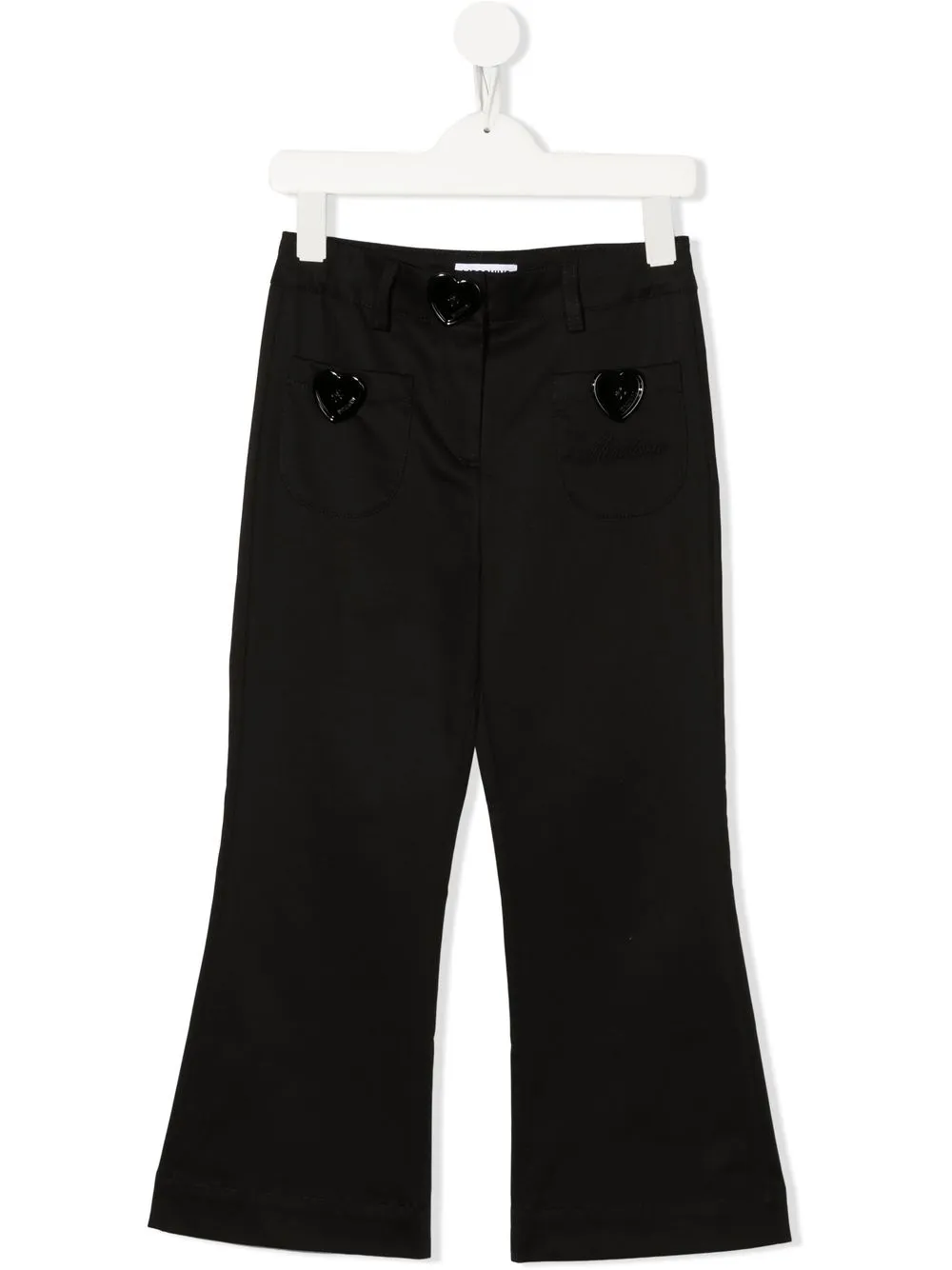 

Moschino Kids pantalones acampanados con botones - Negro