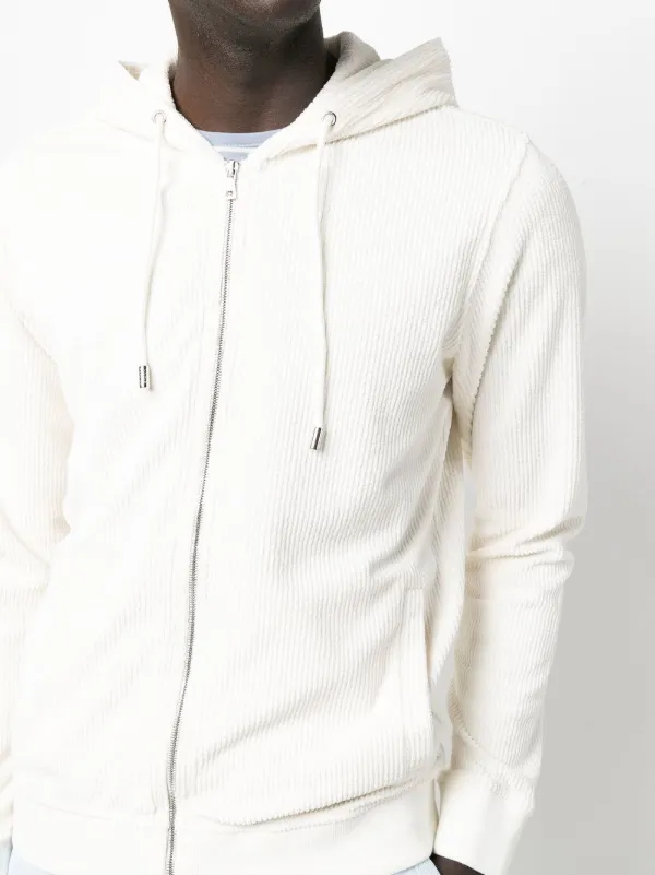 ribbed zip up hoodie