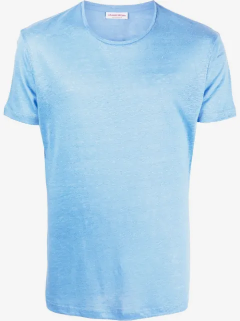 Orlebar Brown logo-patch linen T-shirt