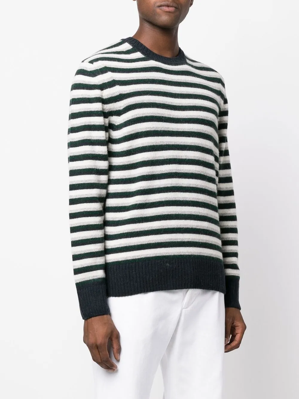  Orlebar Brown Gestreifter Strickpullover   Nude 