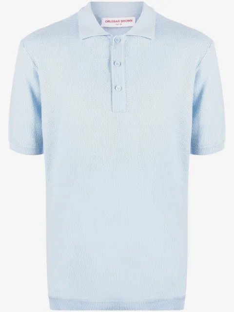 Orlebar Brown textured-knit polo shirt