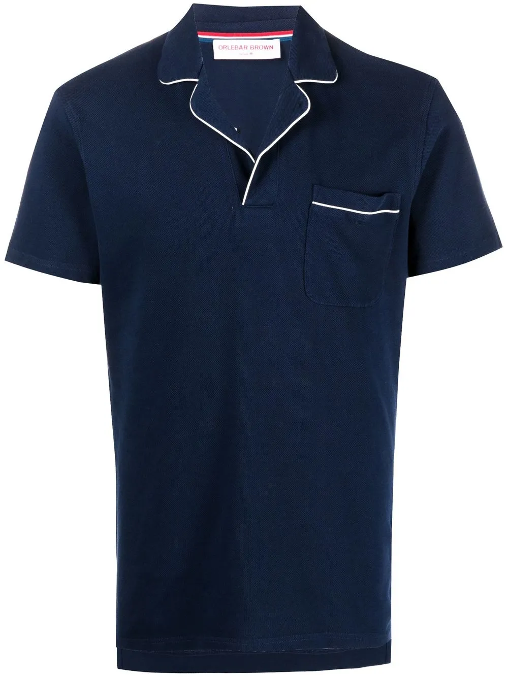 

Orlebar Brown camisa tipo polo con ribete de bies - Azul