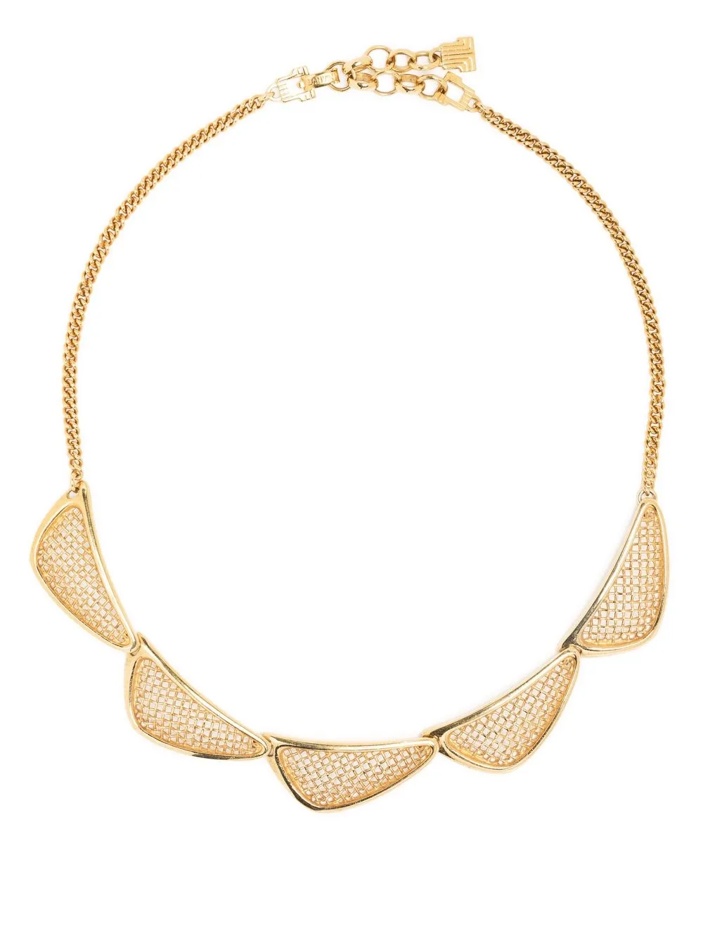 LANVIN Pre-Owned 1980s Halskette mit Strass - Gold