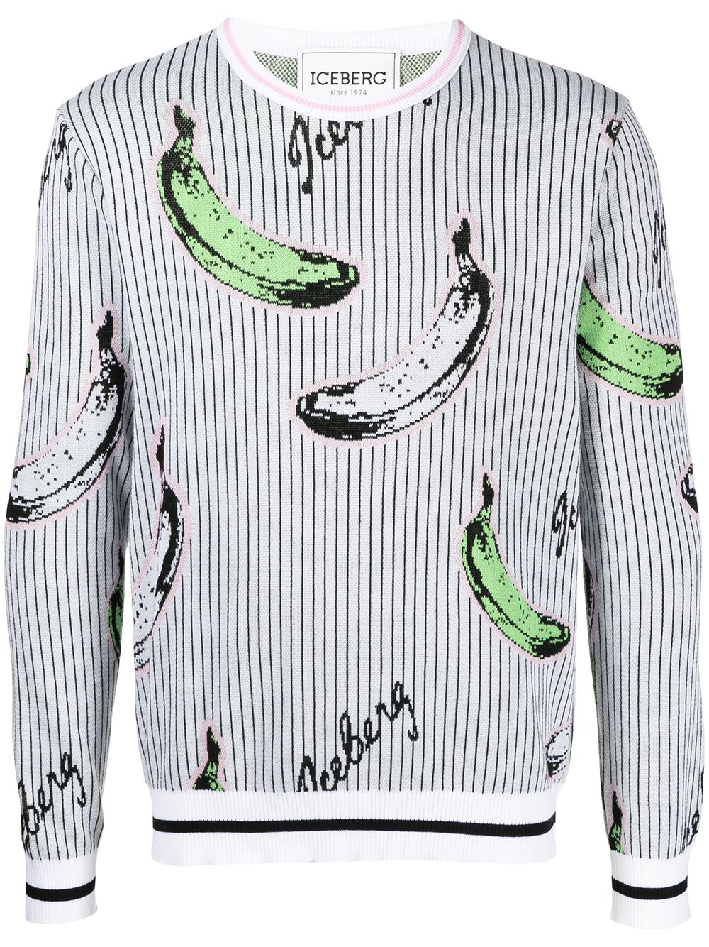 Iceberg Striped Banana intarsiaknit Jumper Farfetch