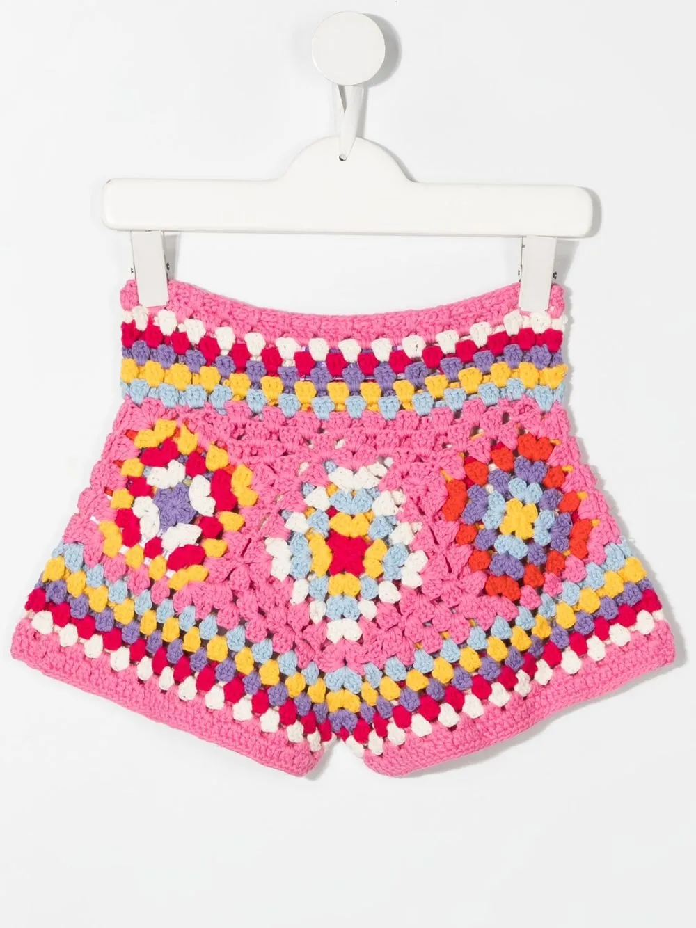 MC2 Saint Barth Kids Gehaakte shorts - Roze