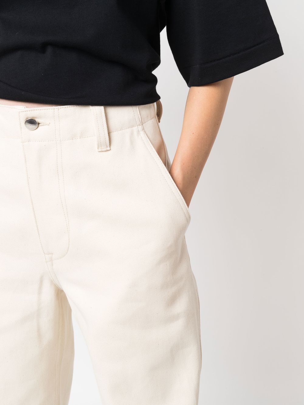 Shop Toogood High-waist Organic Cotton Jeans In Neutrals