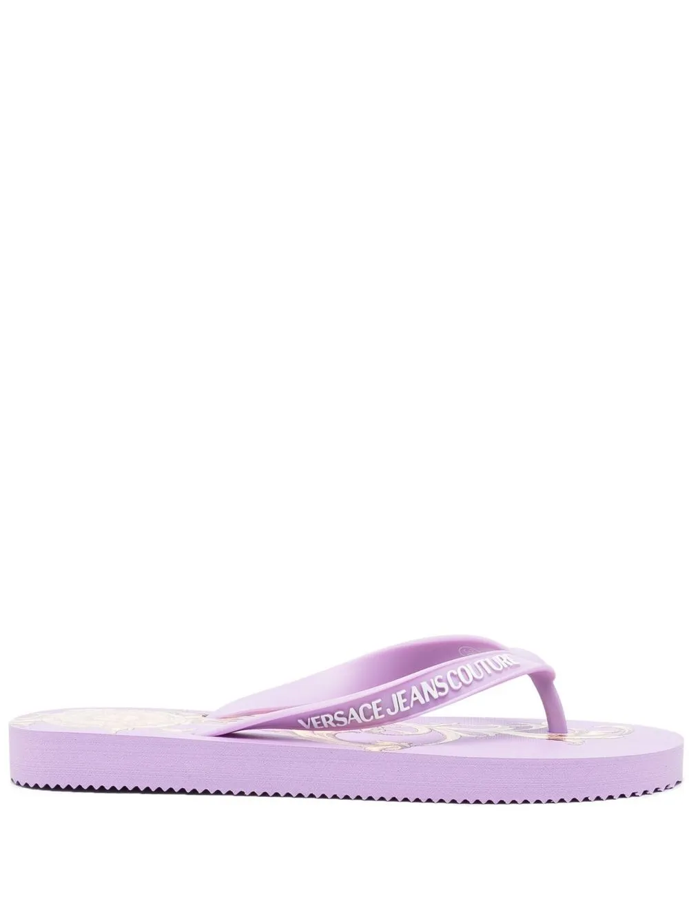 

Versace Jeans Couture side logo-detail flip flops - Purple