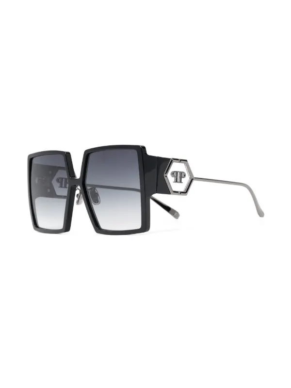 Philipp Plein スクエアフレーム サングラス | ブラック