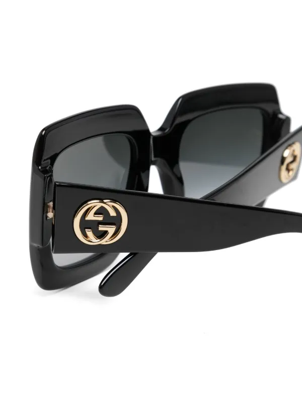 Gucci Eyewear GG Oversized Sunglasses Black FARFETCH UK