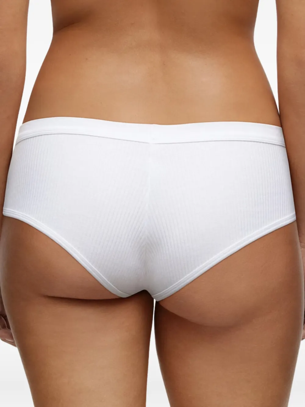 Chantelle Ribbed Briefs In White