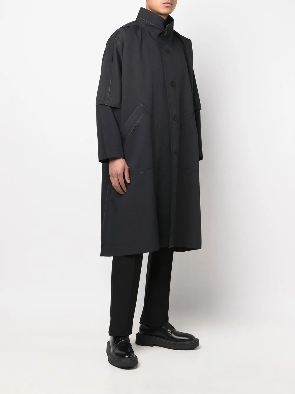 Homme Plissé Issey Miyake single-breasted Trench Coat - Farfetch