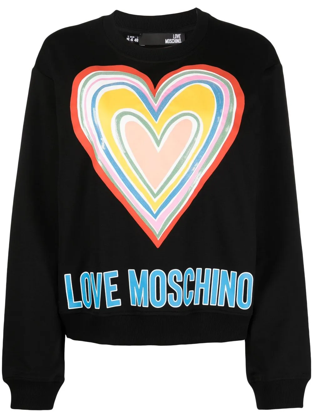 

Love Moschino sudadera con logo de corazón - Negro