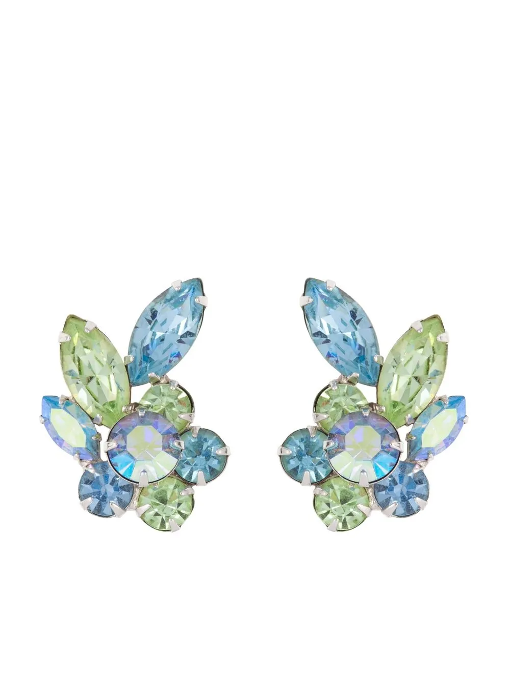 

Susan Caplan Vintage aretes de clip Weiss tornasolados 1970 - Plateado