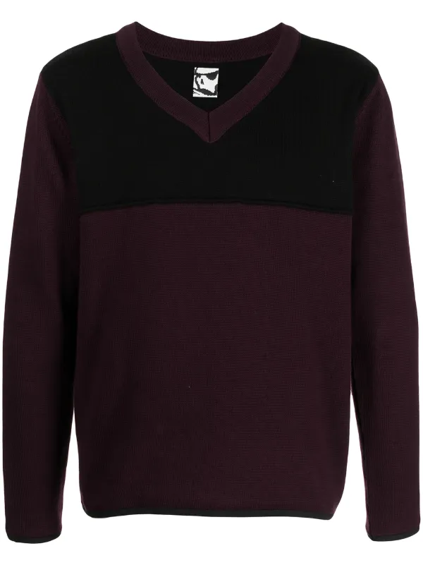 GR10K v-neck Knit Jumper | Purple | FARFETCH IN