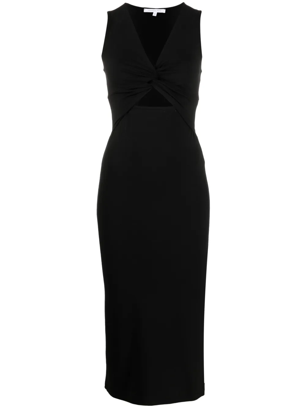 

Patrizia Pepe vestido midi con cuello en V - Negro