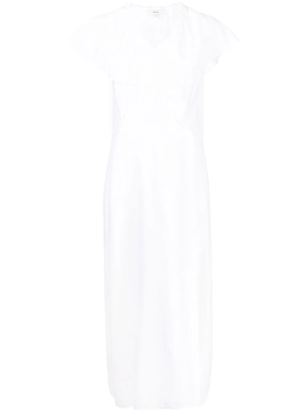 

Vince short-sleeve braid wrap dress - White