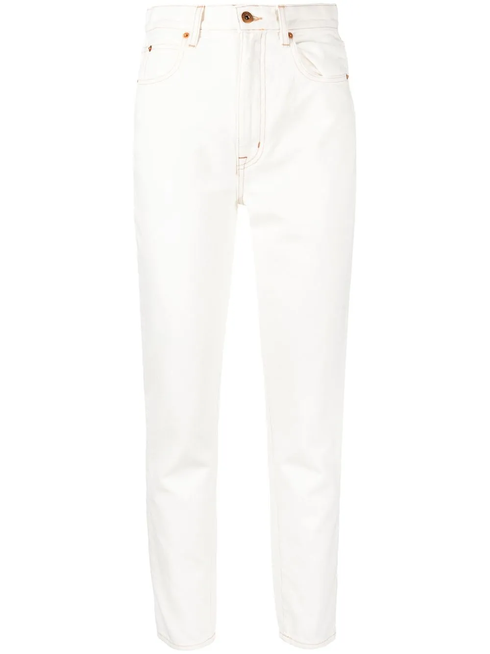 

SLVRLAKE five-pocket cotton straight-leg trousers - White