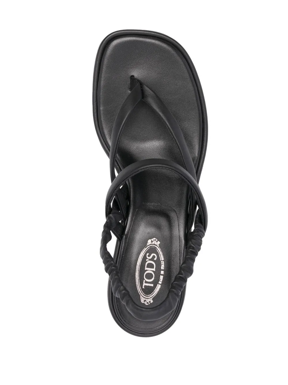 thong-strap leather slingback sandals