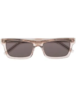 Gucci Eyewear リムレス スクエアサングラス | ブラウン | FARFETCH JP