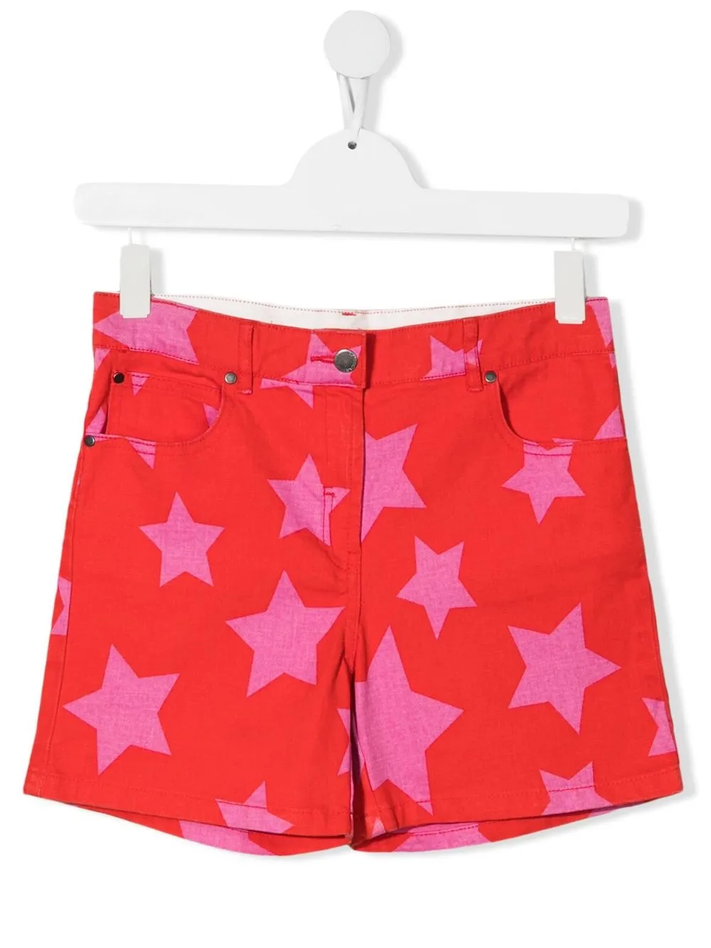 

Stella McCartney Kids shorts con estrellas estampadas - Rojo