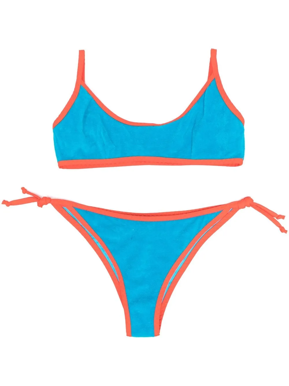 

MC2 Saint Barth Kids contrasting-trim detail bikini set - Blue