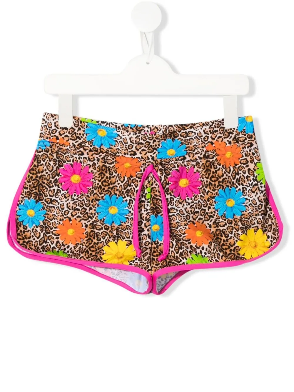 

MC2 Saint Barth Kids shorts con detalle floral - Marrón