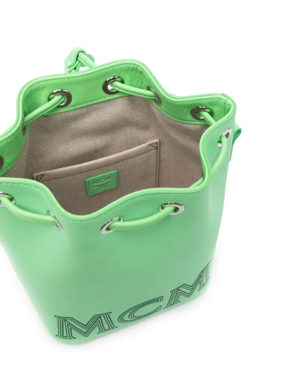 MCM logo-print chain-link Bag | Green | FARFETCH