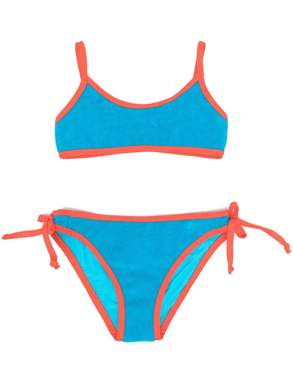 

MC2 Saint Barth Kids bikini con ribete en contraste - Azul