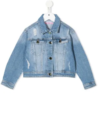 Miss distressed hot sale denim jacket