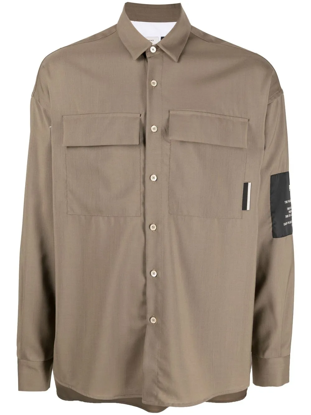 

Low Brand camisa con parche del logo - Verde