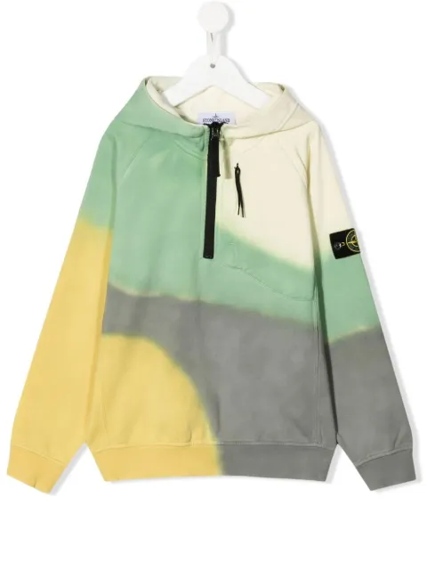 Stone Island Junior hoodie à imprimé tie dye