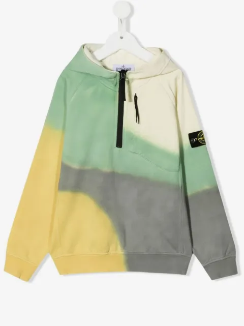 Stone Island Junior tie dye-print pullover hoodie