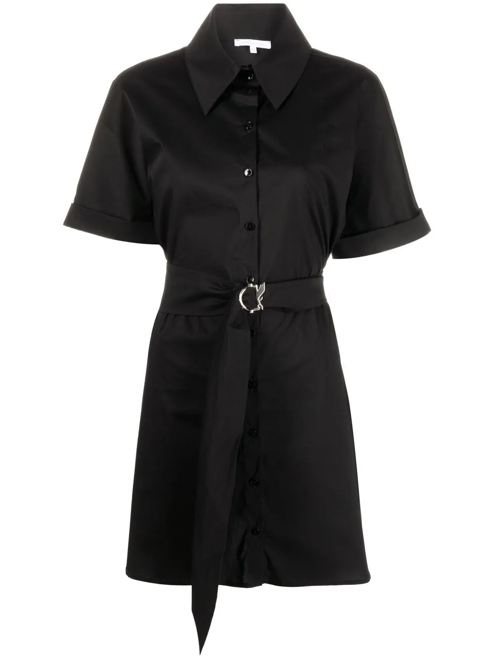 

Patrizia Pepe vestido camisero manga corta - Negro