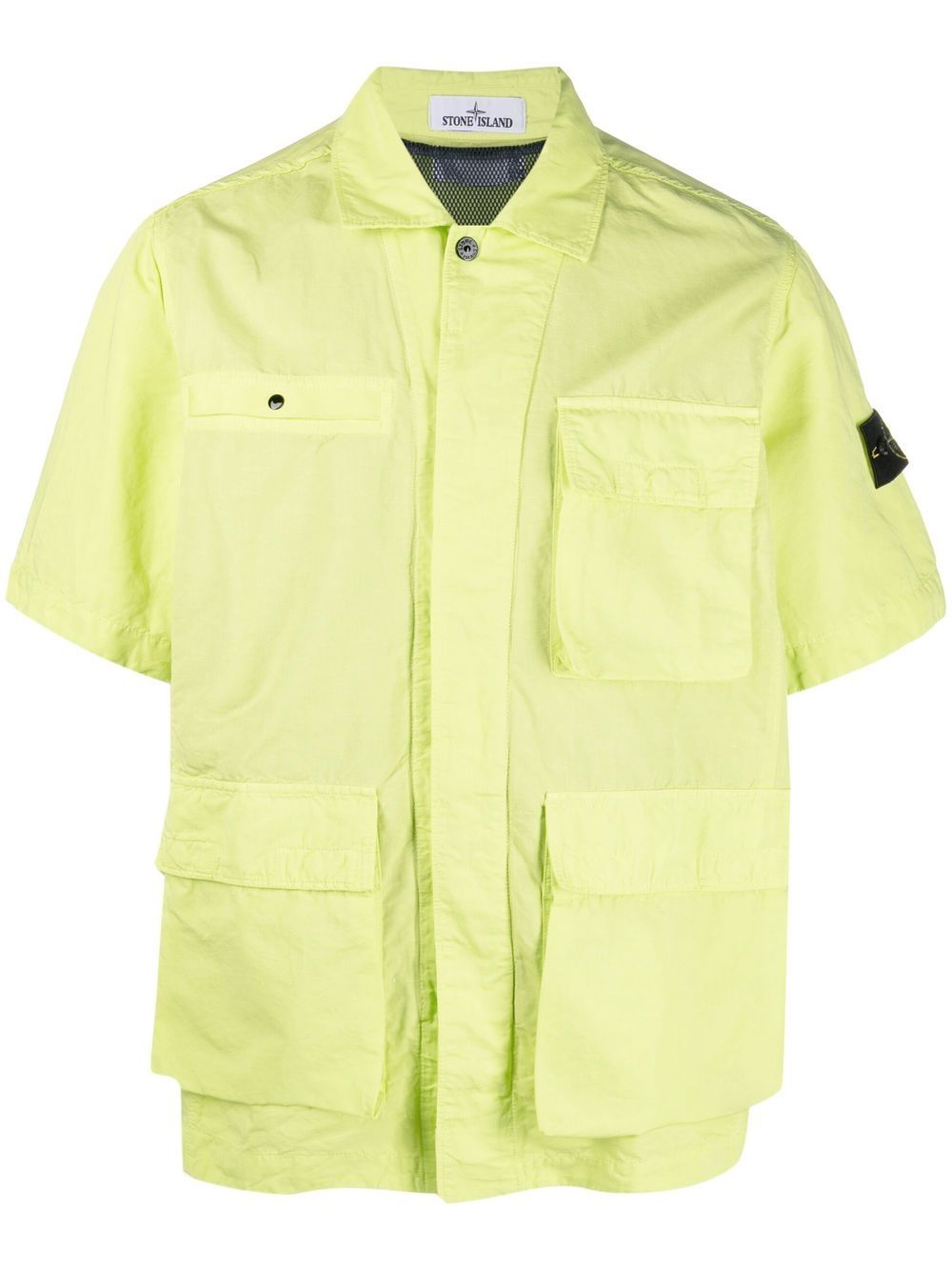 

Stone Island camisa con bolsillo de parche - Amarillo