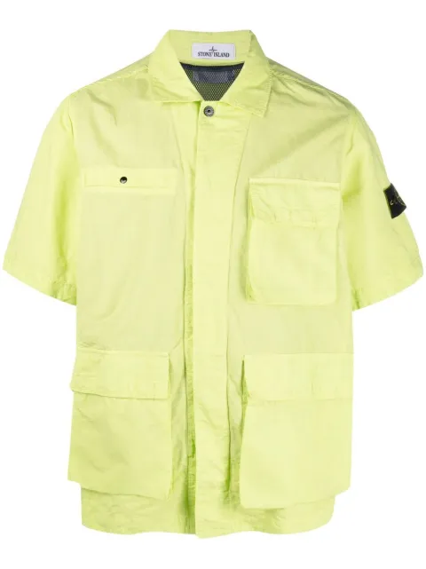 Stone Island patch-pocket short-sleeve shirt