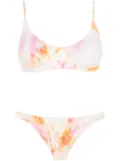 Brigitte tie-dye ribbed bikini set - Multicolour